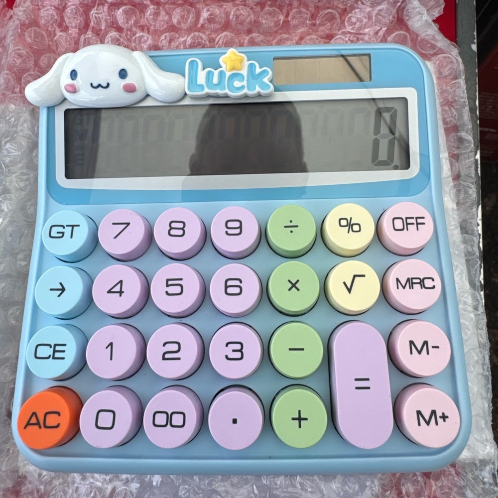 Pastel Blue Cute Sanrio Character Calculator